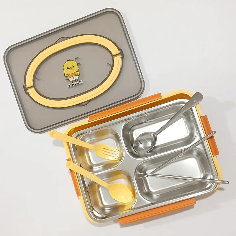 لانچ باکس چهار قسمتی طرح جوجه Ben Duck