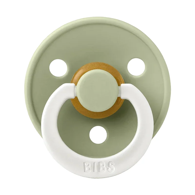 پستانک لاتکس سر گرد نوزاد 6 تا 18 ماه COLOUR شبرنگ سبز تک عددی بیبس Bibs