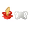 پستانک ارتودنسی لاتکس 0 تا 6 ماه مدل Couture قرمز و طوسی دو عددی بیبس Bibs