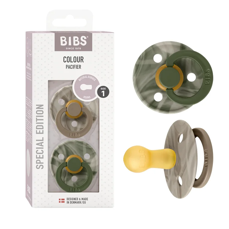 پستانک لاتکس سر گرد نوزاد 0 تا 6 ماه COLOUR سبز بیبس Bibs