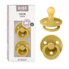 پستانک لاتکس سر گرد نوزاد 0 تا 6 ماه COLOUR خردلی بیبس Bibs