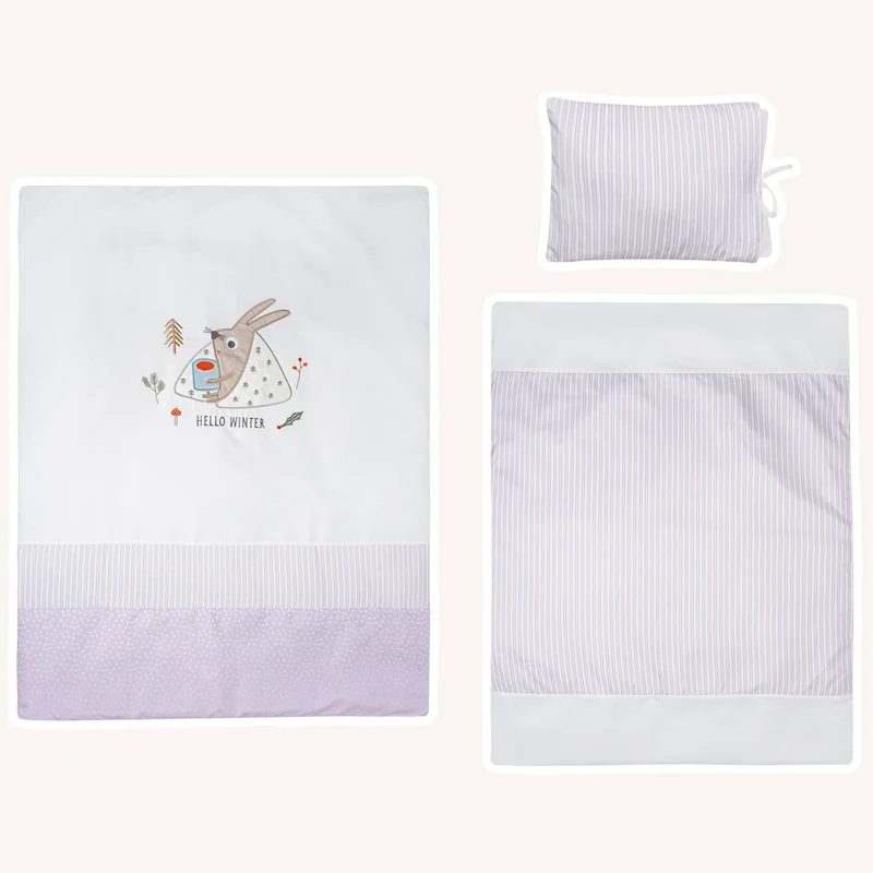 سرویس رختخواب سه تکه نوزادی دخترانه طرح خرگوش Cocoon