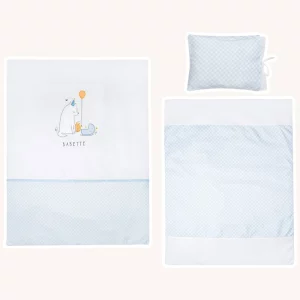 سرویس رختخواب سه تکه نوزادی پسرانه طرح تولد گربه Cocoon