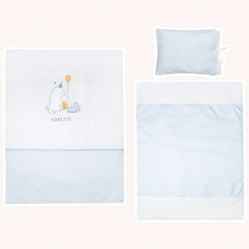 سرویس رختخواب سه تکه نوزادی پسرانه طرح تولد گربه Cocoon