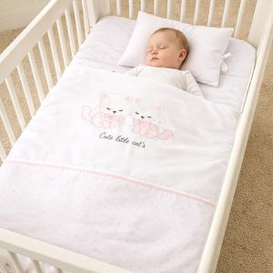 سرویس خواب 3 تکه نوزادی دخترانه طرح گربه های کوچولو Cocoon