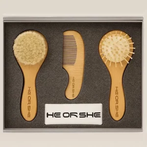 شانه و برس چوبی نوزاد هی اور شی Heorshe