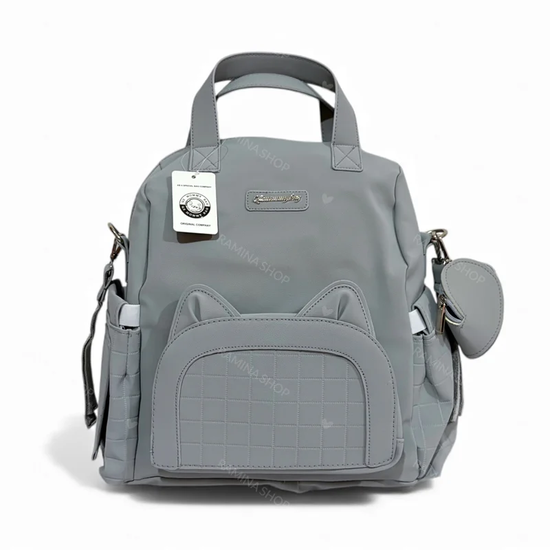 کوله پشتی لوازم مادر و کودک طرح گربه مامی بگ Mommybag