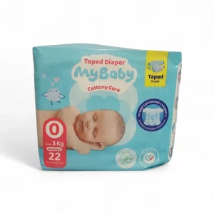 پوشک بچه چسبی کانال دار سایز 0 بسته 22 عددی مای بیبی My Baby