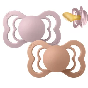 پستانک ارتودنسی لاتکس 6-18 ماه مدل Couture هلویی و کالباسی دو عددی بیبس Bibs