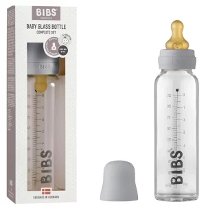 شیشه شیر پیرکس 225 میل آنتی کولیک رنگ طوسی روشن بیبس Bibs