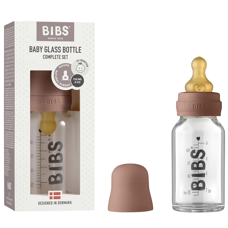 شیشه شیر پیرکس 110 میل آنتی کولیک رنگ چوبی بیبس Bibs