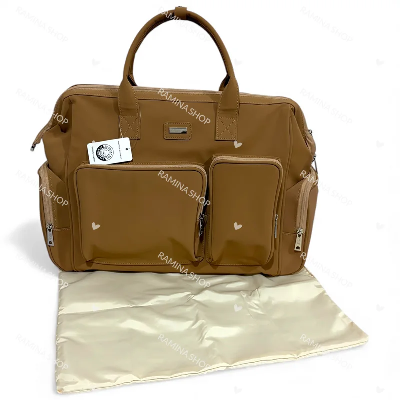 ساک لوازم رو دوشی مادر طرح چرم QZmommybag