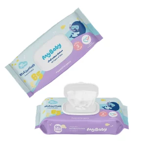 دستمال مرطوب کودک با عصاره ویتامین E و B5 بسته 70 عددی مای بیبی My Baby
