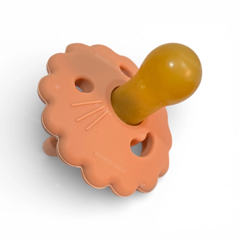 پستانک سیلیکونی دخترانه 0 تا 6 ماه طرح شیر آمریکو بیبی Americo Baby