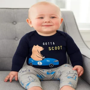 ست بادی و شلوار بچه گانه پسرانه طرح Scoot کارترز Carters