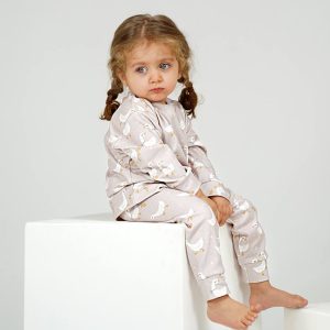 ست بلوز شلوار کودک طرح غاز سفید کوالا Koala