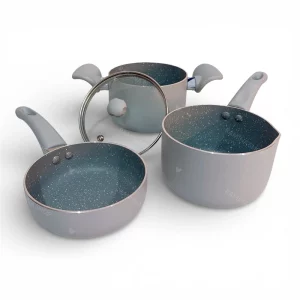 سرویس قابلمه کودک گرانیتی 4 پارچه مدل نلیا طوسی عروس Aroos