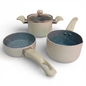 سرویس قابلمه کودک گرانیتی 4 پارچه مدل نیکا کرم عروس Aroos