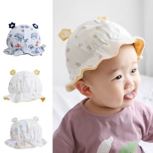 کلاه لبه چین دار نوزادی دخترانه 0 تا 6 ماه Heerte