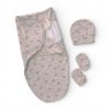 ست قنداق، کلاه و دستکش نوزاد سری لبوبو طرح قاصدک بیبی فورلایف Baby4life