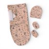 ست قنداق، کلاه و دستکش نوزاد سری لبوبو طرح قطب بیبی فورلایف Baby4life