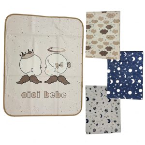 زیرانداز تعویض پوشک مخمل 57*72 سانتی متری طرح دار