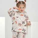 ست بلوز شلوار راحتی بچه گانه طرح حیوانات برفی کوکو Coco - 1-%d8%aa%d8%a7-2-%d8%b3%d8%a7%d9%84