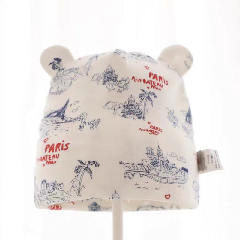 کلاه گرد نوزادی 0 تا 6 ماه طرح حیوانات Heerte