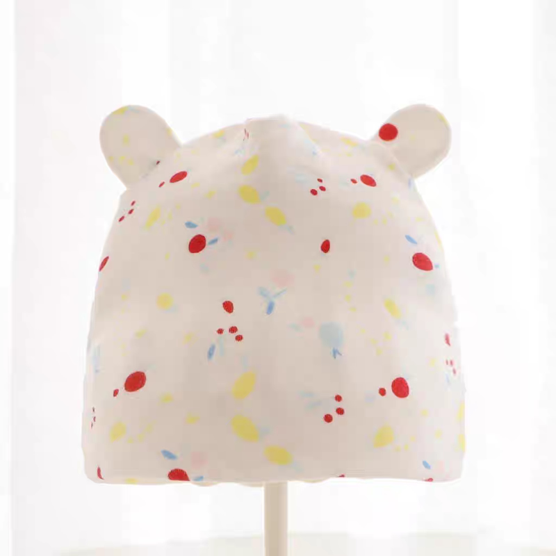 کلاه گرد نوزادی 0 تا 6 ماه طرح حیوانات Heerte