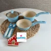 سرویس قابلمه گرانیتی 4 پارچه نوزاد مدل دیاکو آبی عروس Aroos