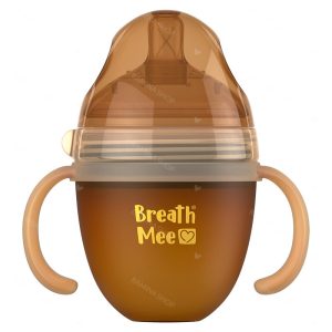 شیشه شیر تمام سیلیکون 150 میل دسته دار برث می Breath Mee