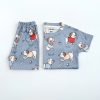 ست تیشرت شلوارک پسرانه طرح سگ Woof کوکو Coco