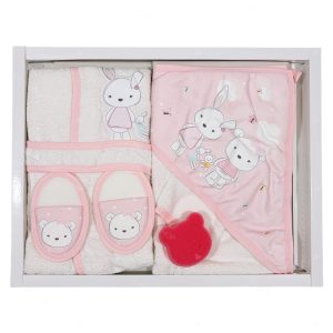 سرویس حوله تن پوش نوزادی دخترانه اک بیبی Ekebaby