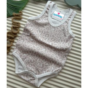 زیر دکمه دار رکابی دخترانه طرح پلنگی کوالا Koala