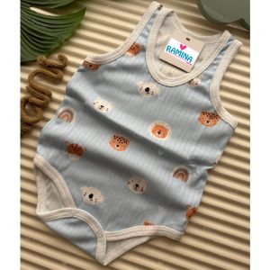 زیر دکمه دار رکابی پسرانه طرح حیوانات کوالا Koala