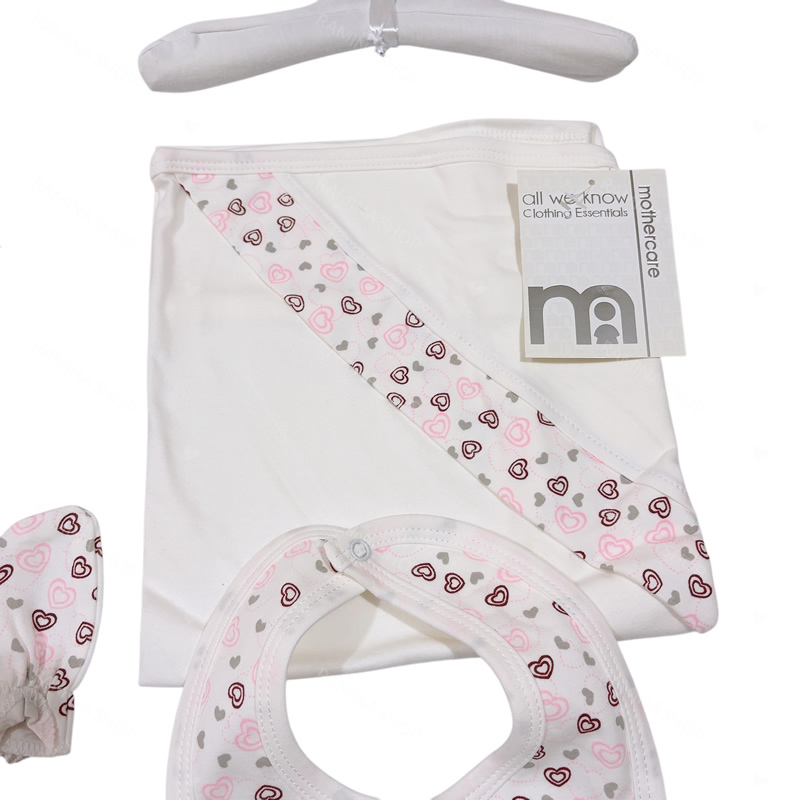 لباس بیمارستانی نوزادی دخترانه 7 تکه طرح قلب مادرکر Mothercare