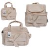 ست 3 تکه ساک لوازم مادر و کودک طرح چرم QZmommybag - %da%a9%d8%b1%d9%85