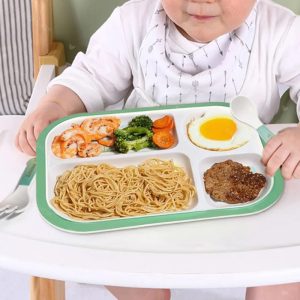 ست ظرف غذای بامبو بچه گانه طرح دایناسور