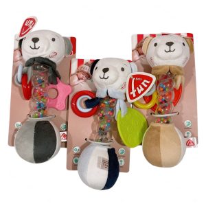 جغجغه دمبلی نوزاد طرح خرس بیبی فان Baby Fun