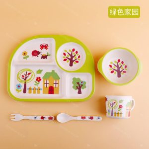 سرویس غذاخوری بامبو بچه گانه 5 تکه