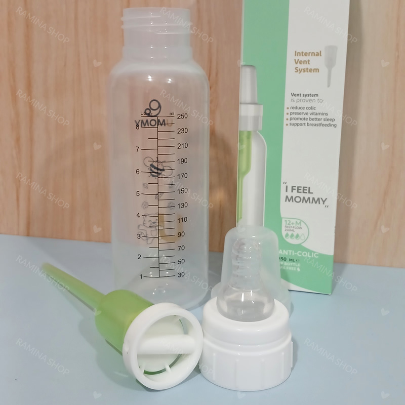 شیشه شیر طلقی ضد نفخ 250 میل maxcare یومامی Umomy