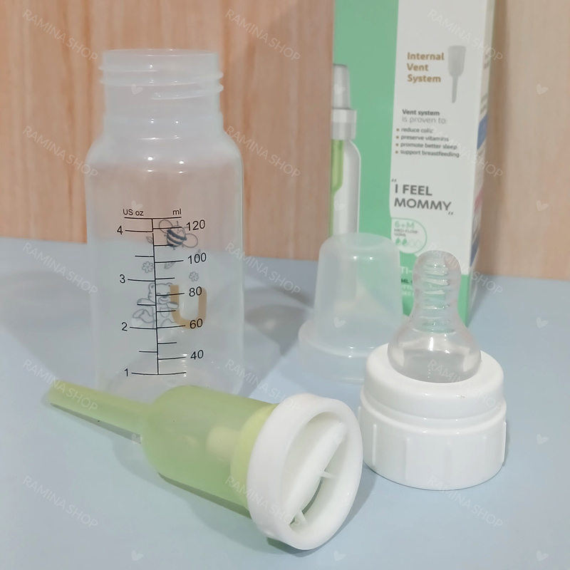 شیشه شیر طلقی ضد نفخ 120 میل maxcare یومامی Umomy