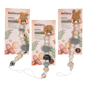 بند پستانک مهره ای طرح حیوانات کد 002 بلیمی Bellamy