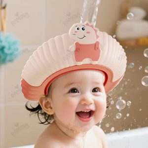 کلاه حمام سیلیکونی کودک طرح دایناسور کیوت