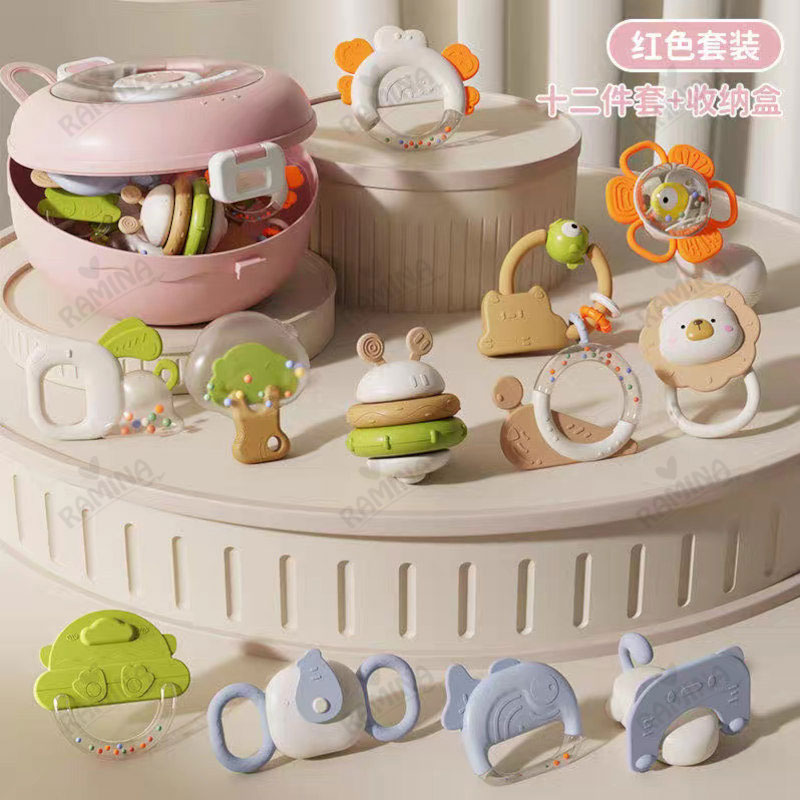 پک جغجغه و دندانگیر طرح خرس 12 عددی فان بیبی Fun Baby