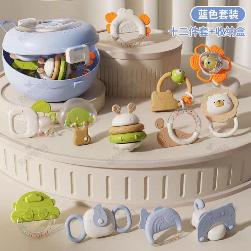 پک جغجغه و دندانگیر طرح خرس 12 عددی فان بیبی Fun Baby