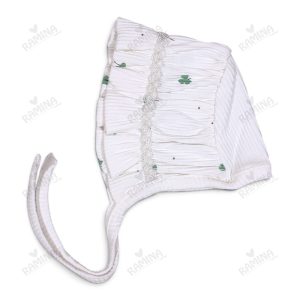 کلاه لبه چین دار نوزادی دخترانه طرح برگ سبز دانالو Danaloo