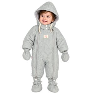 کاپشن سرهمی کلاه دار با دستکش و جوراب رنگ آبی بیبی بو Baby Boo