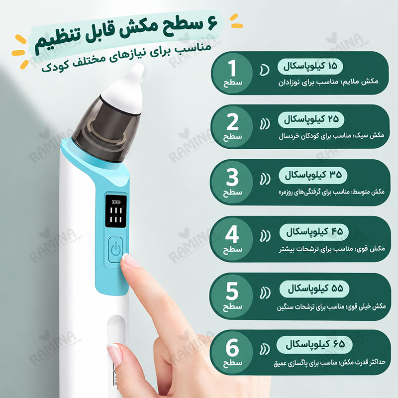 پوار بینی برقی نوزاد با 6 سرعت چیکو