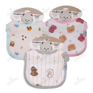پیشبند نخی نوزاد موسلین بیبی فورلایف Baby4life